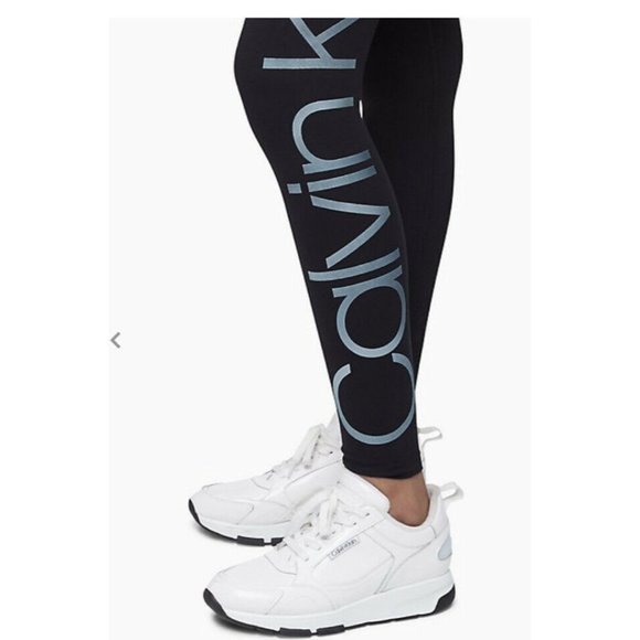 calvin klein leggings black full logo small - Picture 4 of 4